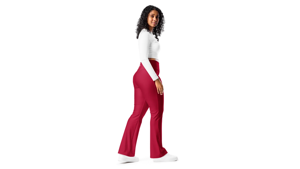 Women's Valkyrie Flare Leggings - Dark Red