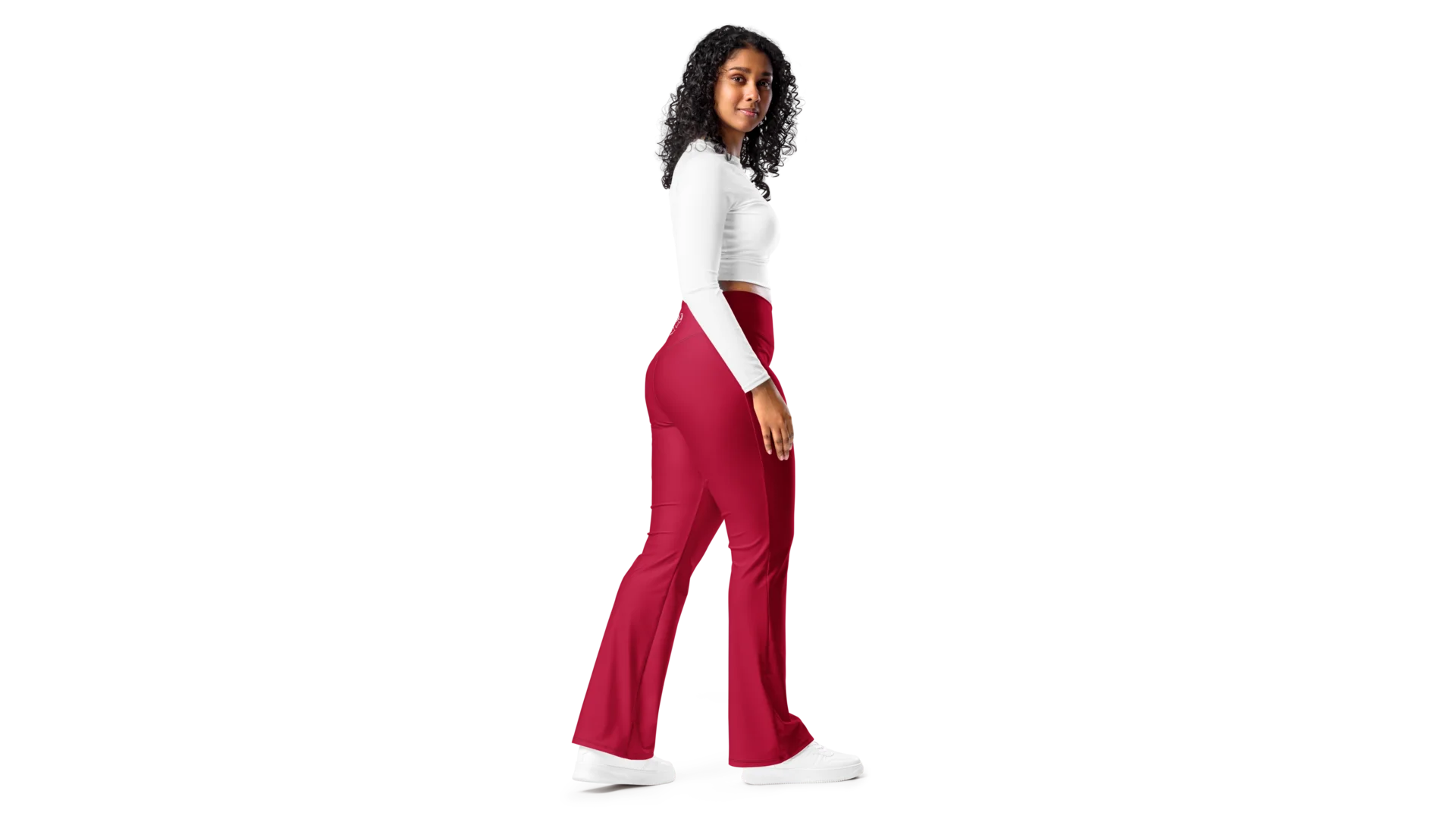 Women's Valkyrie Flare Leggings - Dark Red