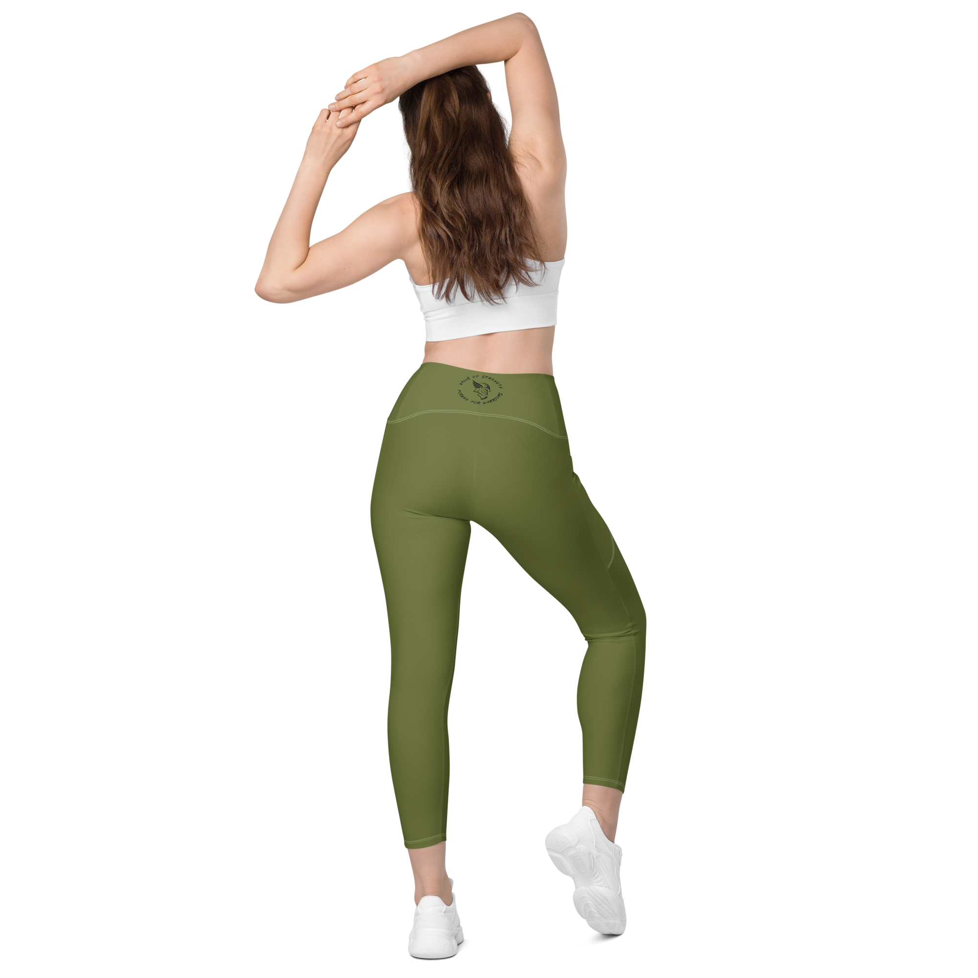 The Olive green Norn's Weave Pocket Leggings