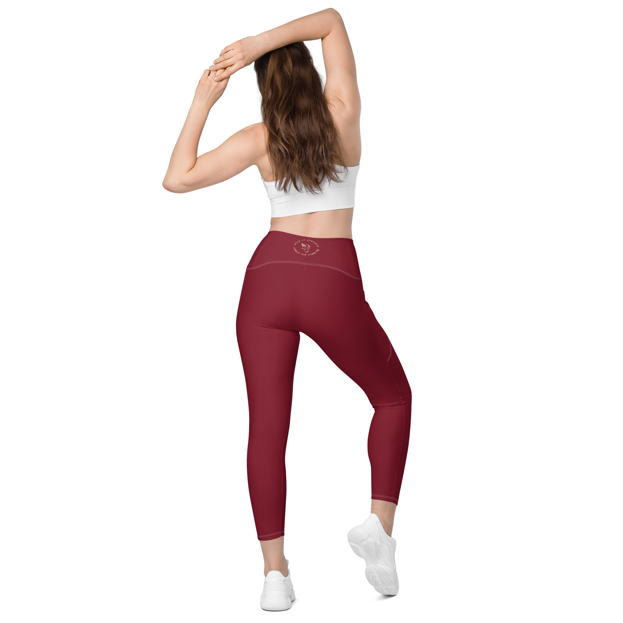 The Burgundy Norn's Weave Pocket Leggings