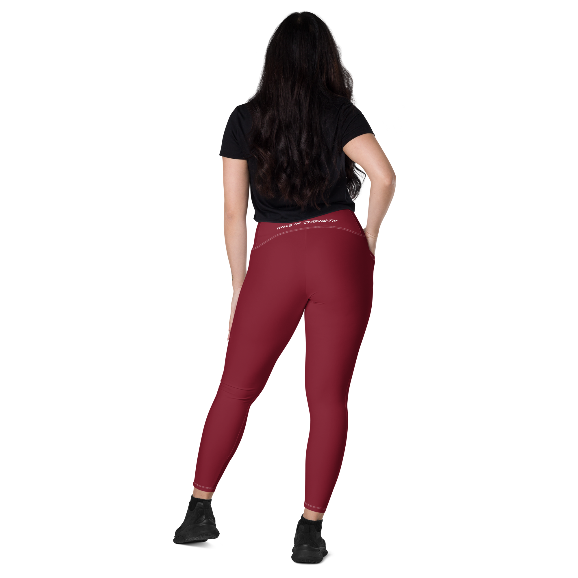 The Burgundy Shieldmaiden's Mark Pocket Leggings