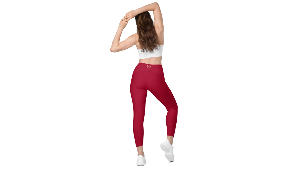 Women's Valkyrie Pocket Leggings - Deep Red