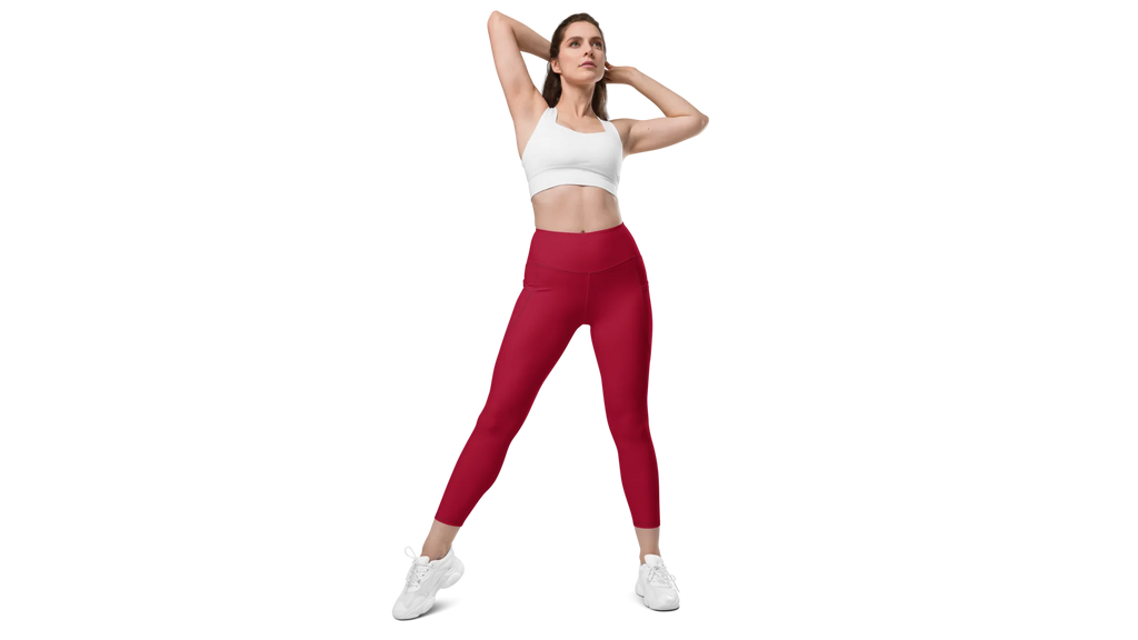 Women's Valkyrie Pocket Leggings - Deep Red
