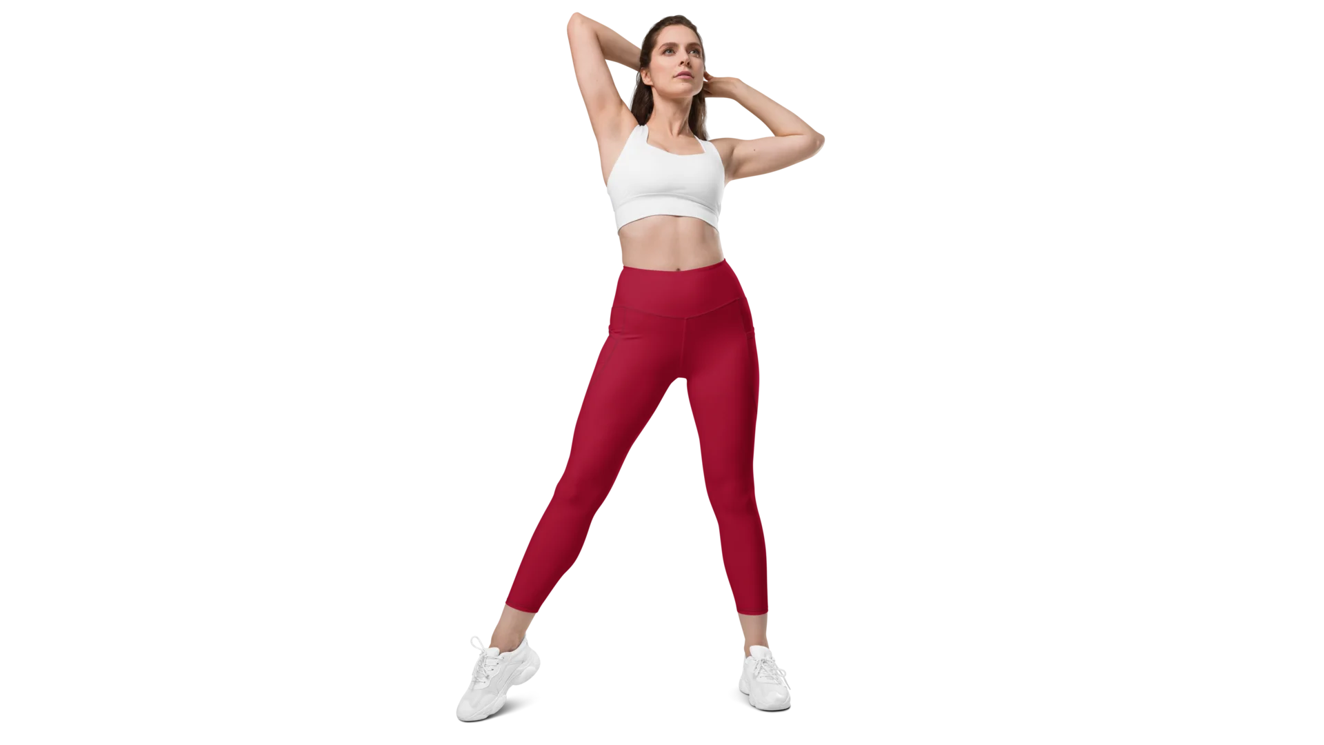Women's Valkyrie Pocket Leggings - Deep Red