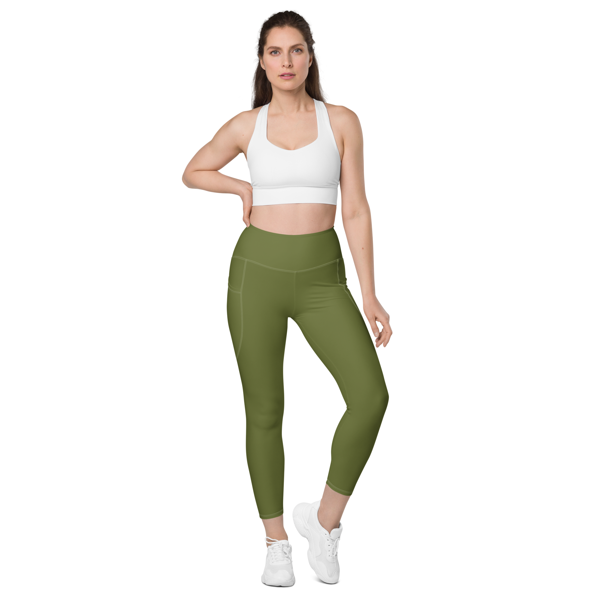 The Olive green Shieldmaiden's Mark Pocket Leggings