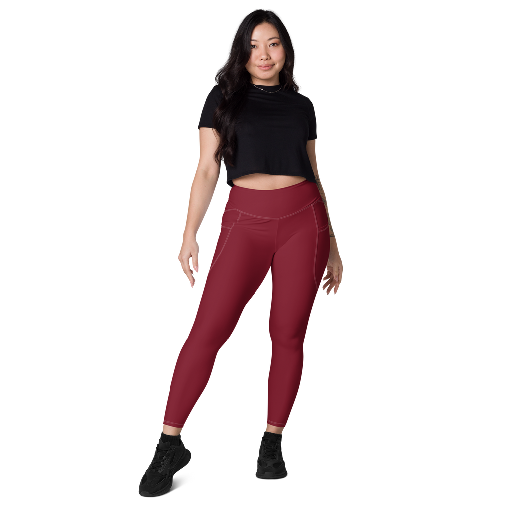 The Burgundy Shieldmaiden's Mark Pocket Leggings