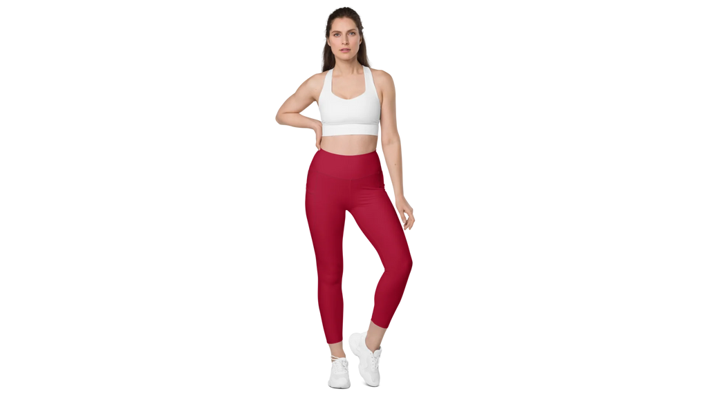 Women's Valkyrie Pocket Leggings - Deep Red