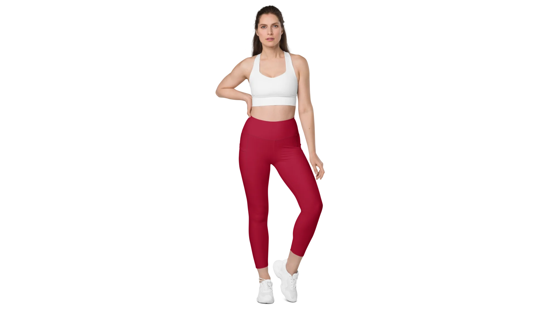 Women's Valkyrie Pocket Leggings - Deep Red