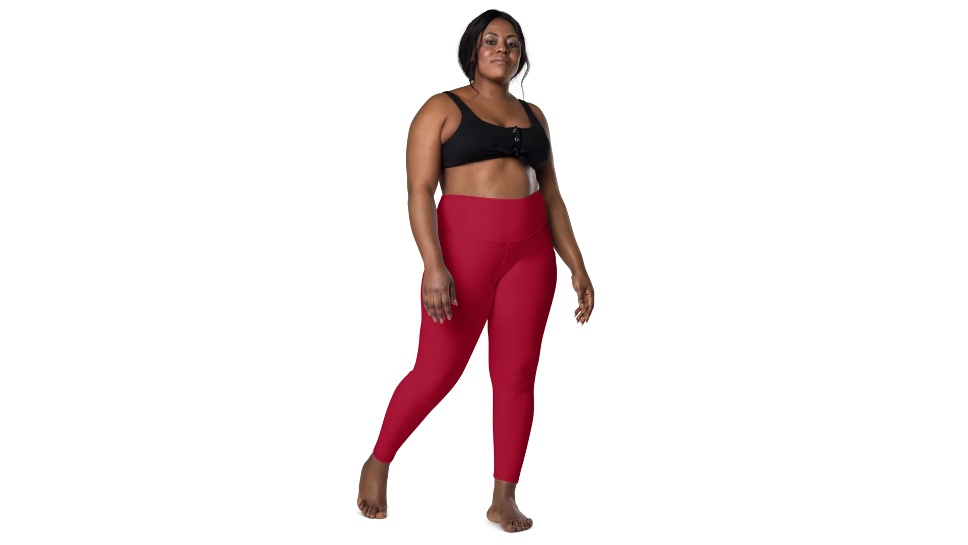 Women's Valkyrie Pocket Leggings - Deep Red