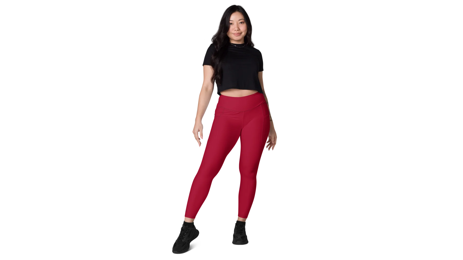 Women's Valkyrie Pocket Leggings - Deep Red