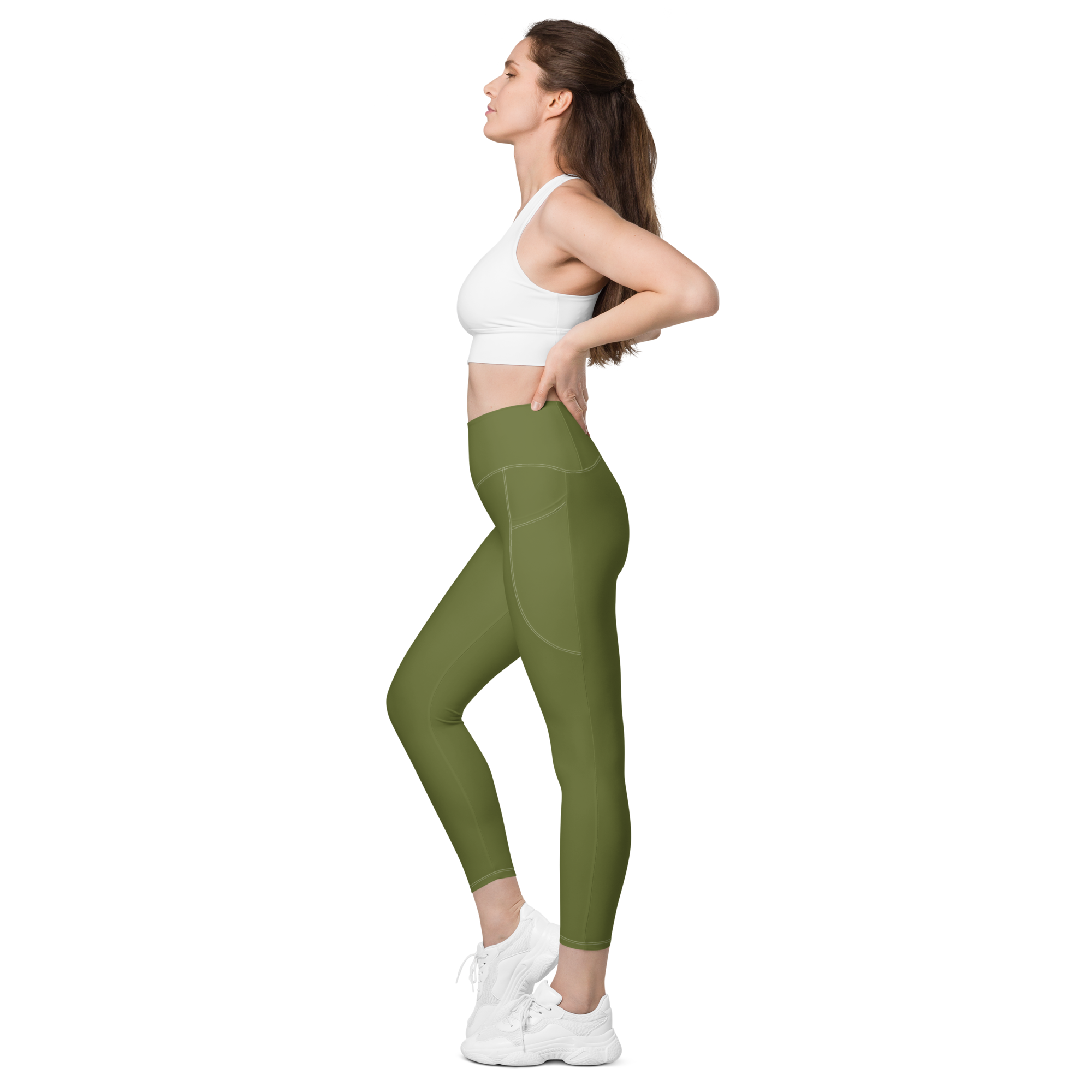 The Olive green Shieldmaiden's Mark Pocket Leggings