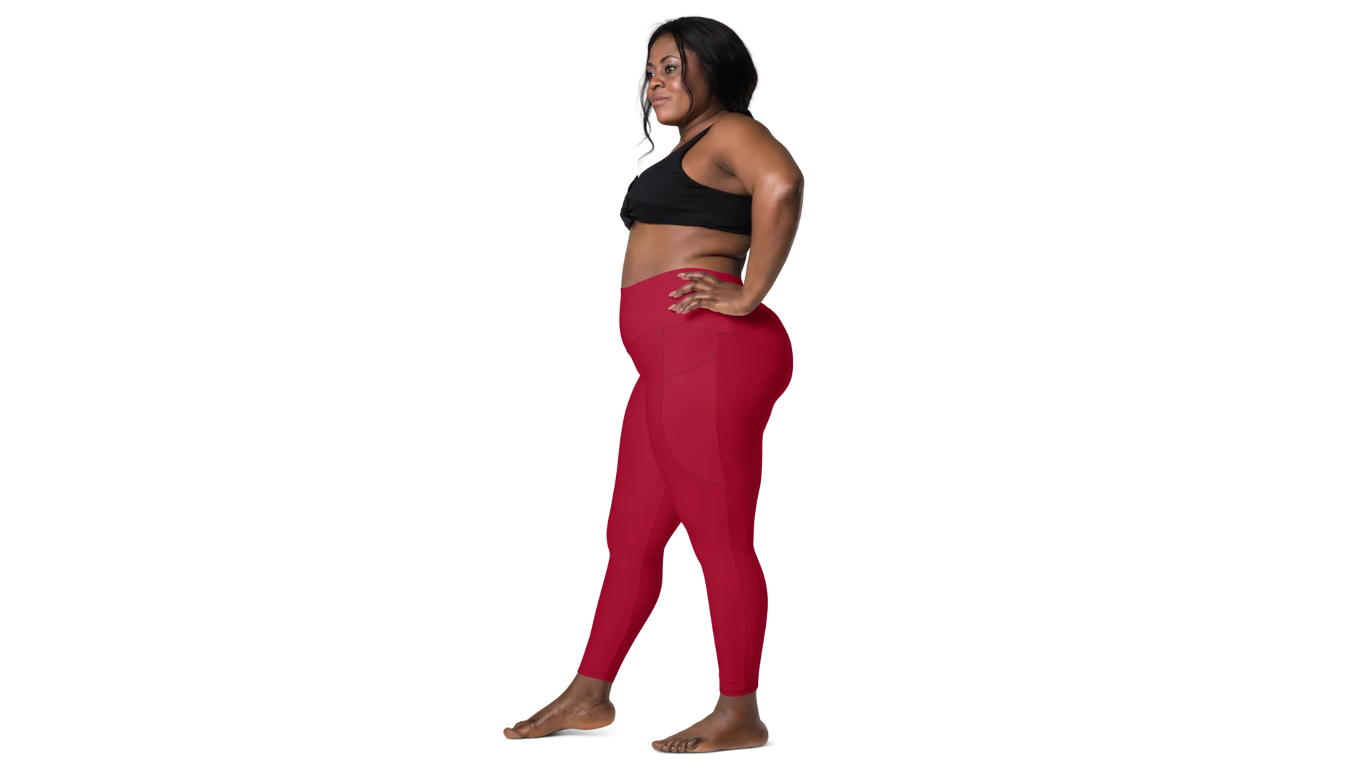 Women's Valkyrie Pocket Leggings - Deep Red