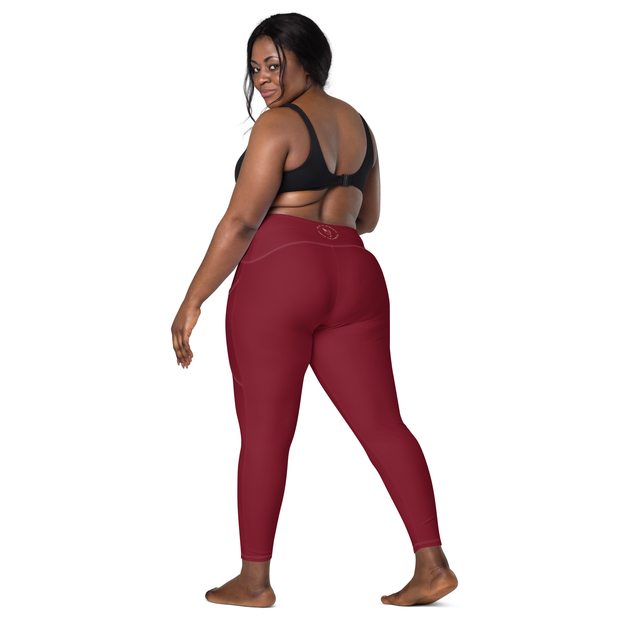 The Burgundy Norn's Weave Pocket Leggings