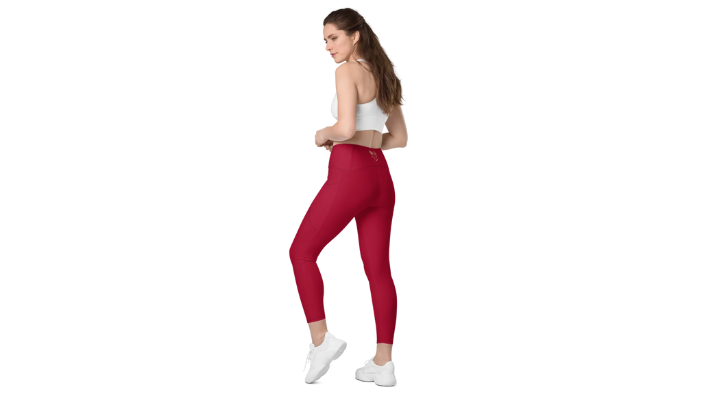 Women's Valkyrie Pocket Leggings - Deep Red