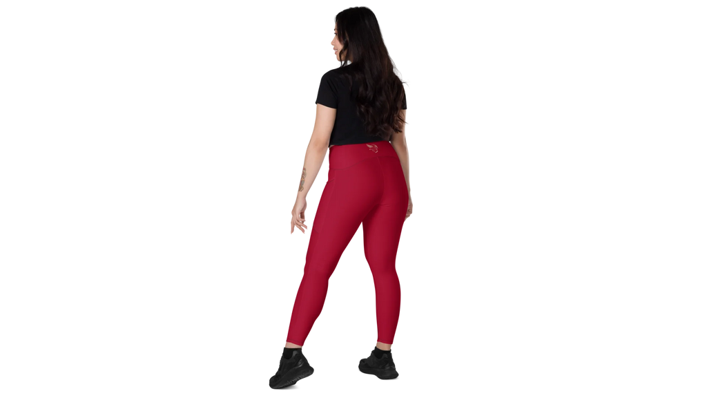 Women's Valkyrie Pocket Leggings - Deep Red