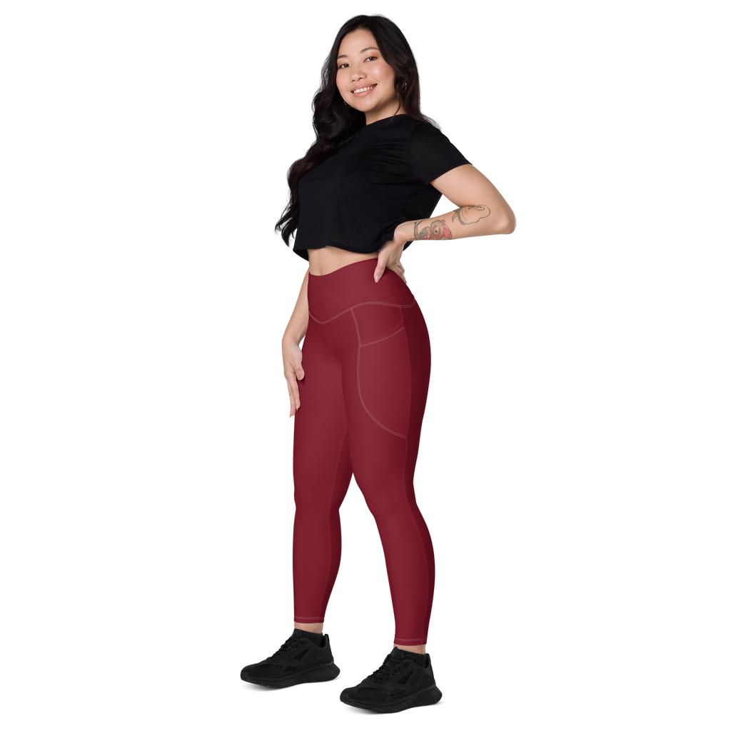 The Burgundy Shieldmaiden's Mark Pocket Leggings