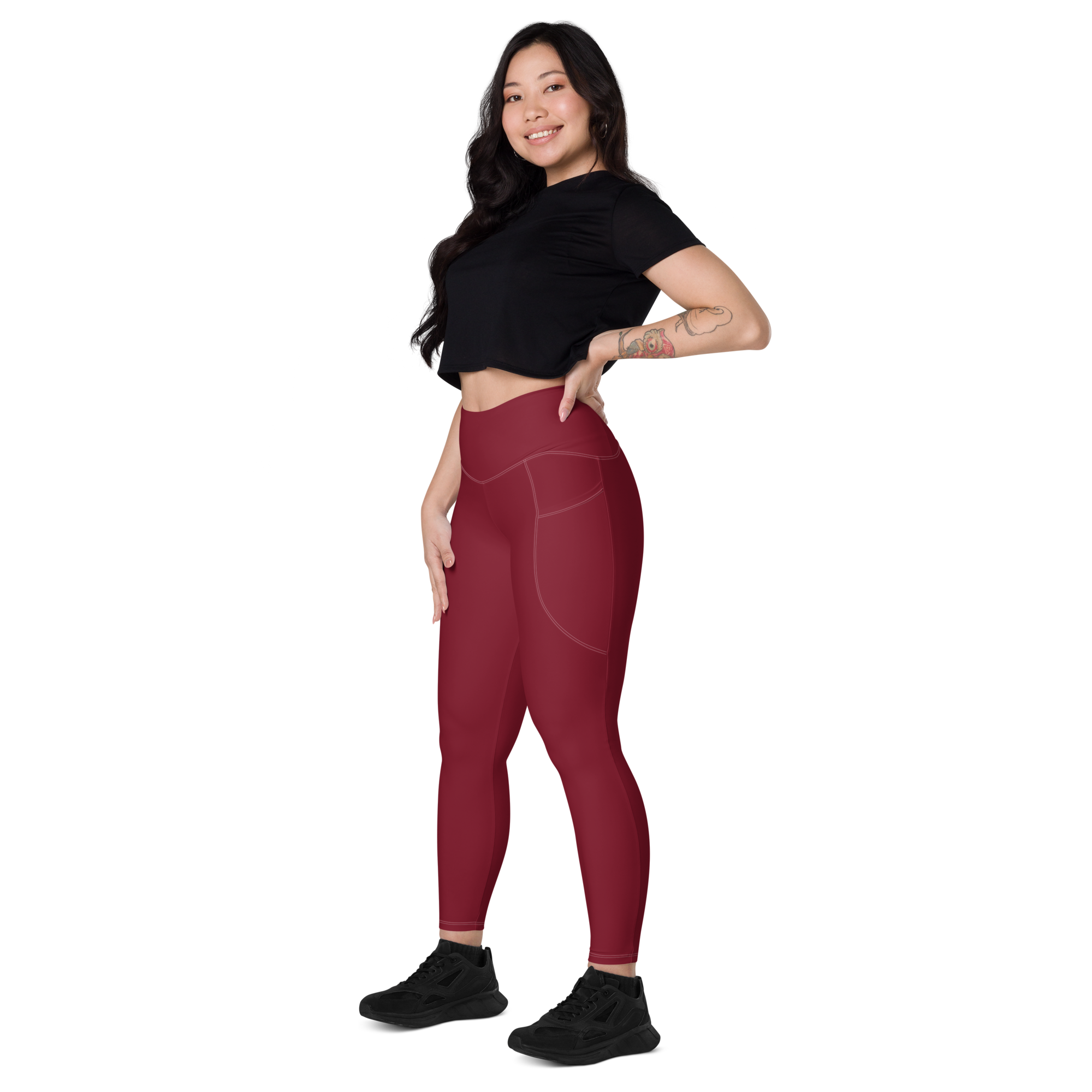 The Burgundy Valkyrie's Glyph Pocket Leggings