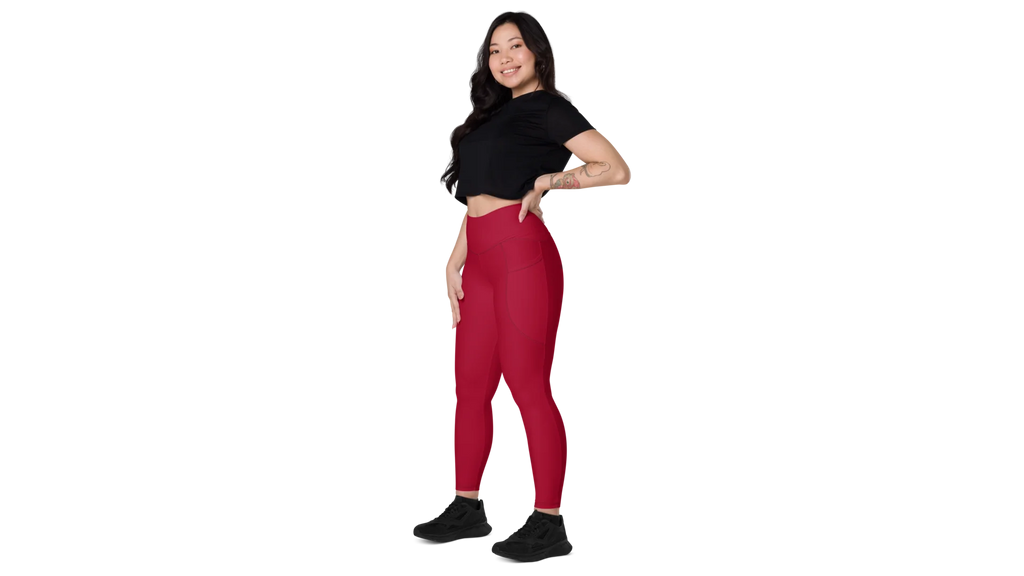Women's Valkyrie Pocket Leggings - Deep Red