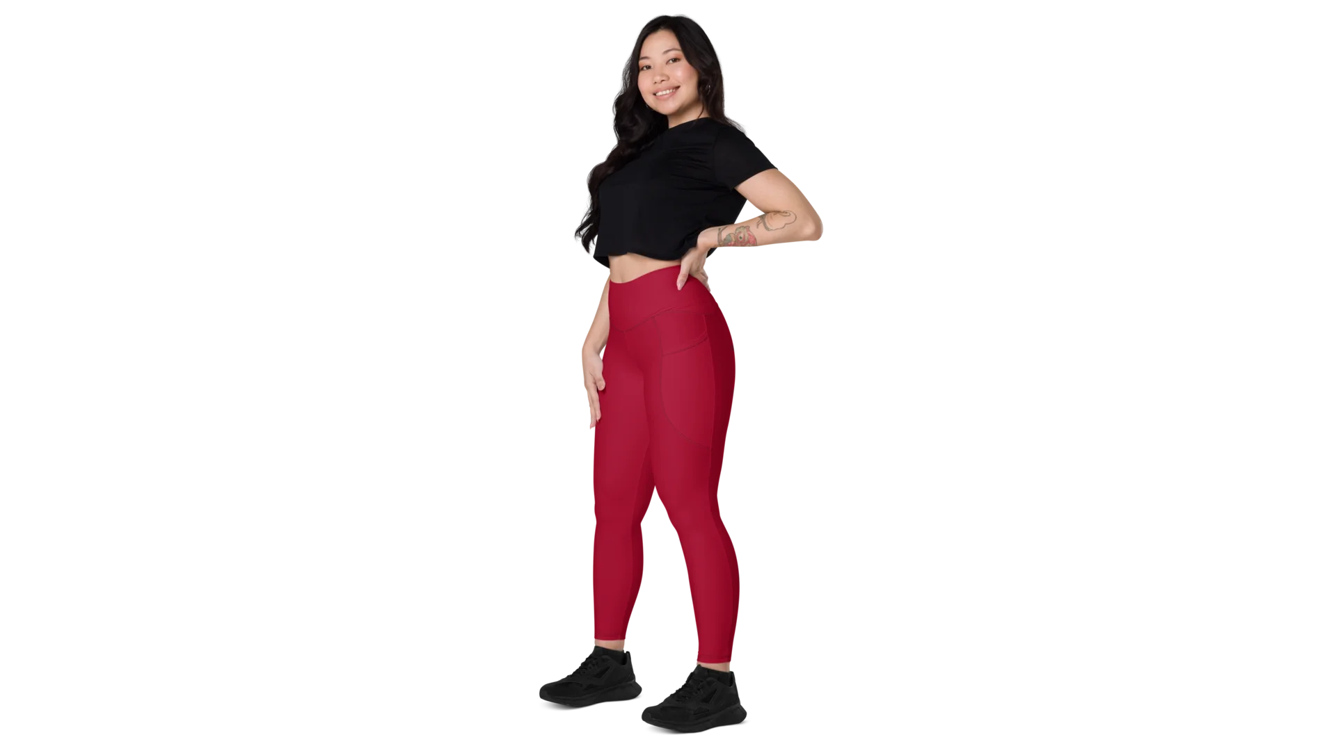 Women's Valkyrie Pocket Leggings - Deep Red