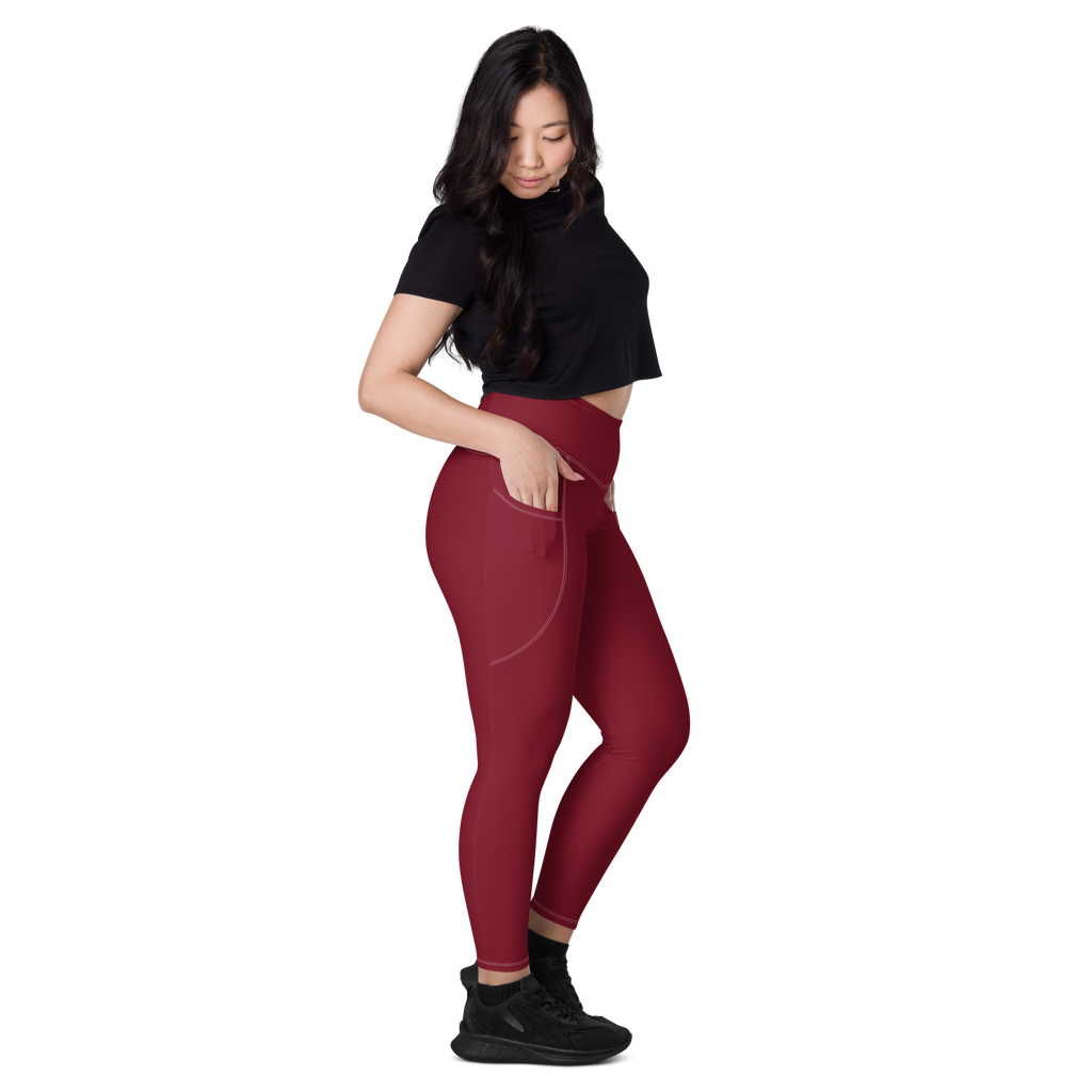 The Burgundy Shieldmaiden's Mark Pocket Leggings
