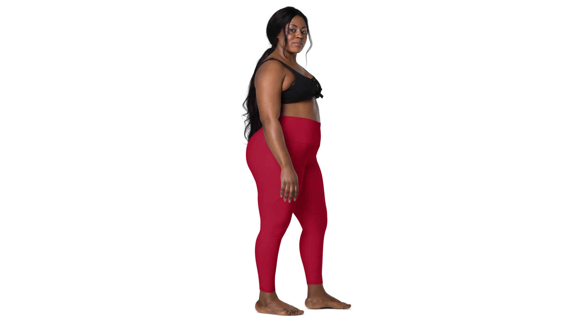 Women's Valkyrie Pocket Leggings - Deep Red