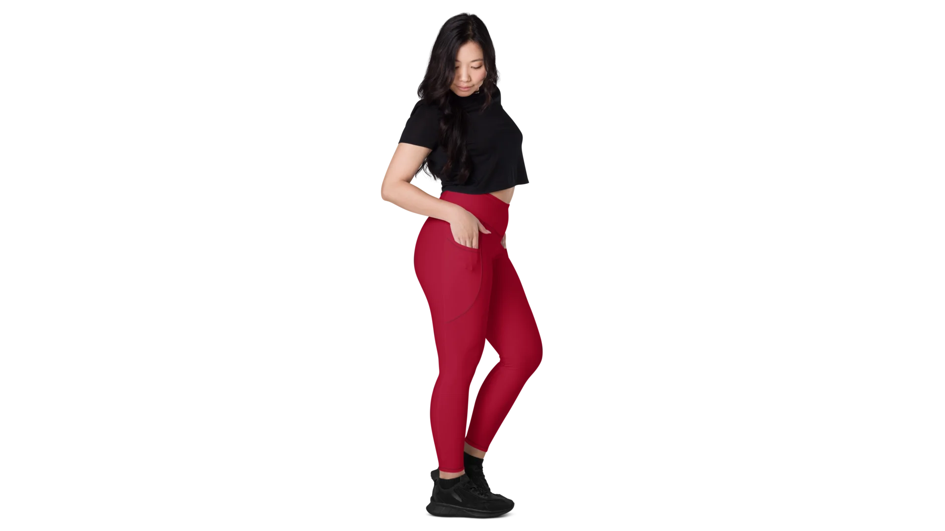 Women's Valkyrie Pocket Leggings - Deep Red