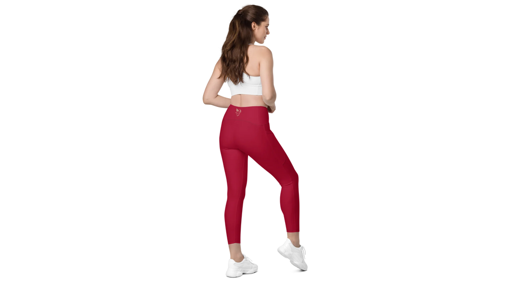 Women's Valkyrie Pocket Leggings - Deep Red