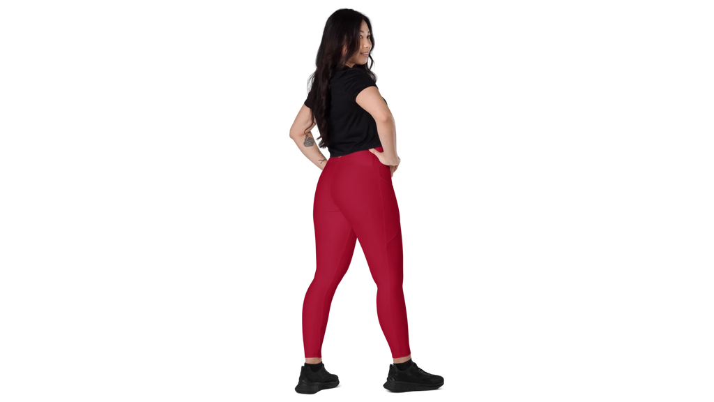 Women's Valkyrie Pocket Leggings - Deep Red