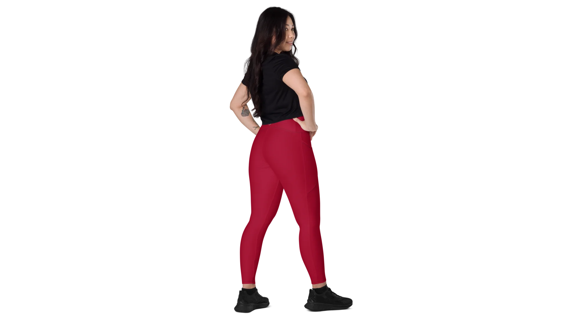 Women's Valkyrie Pocket Leggings - Deep Red