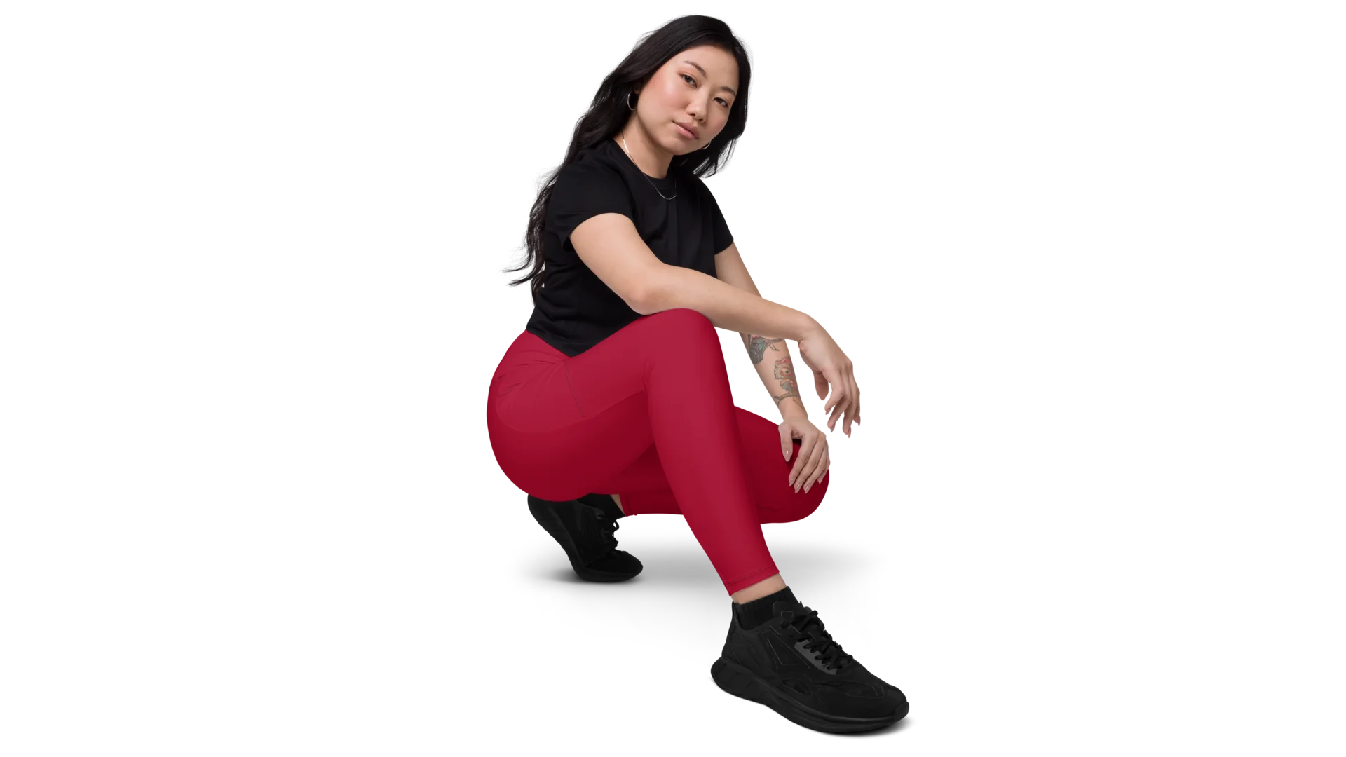 Women's Valkyrie Pocket Leggings - Deep Red
