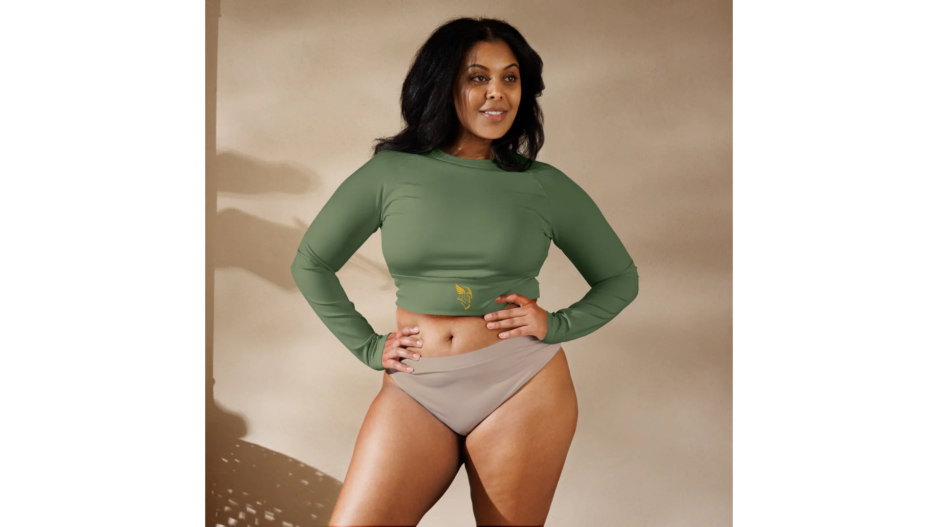 Women's Freya Recycled Crop Top - Military Green