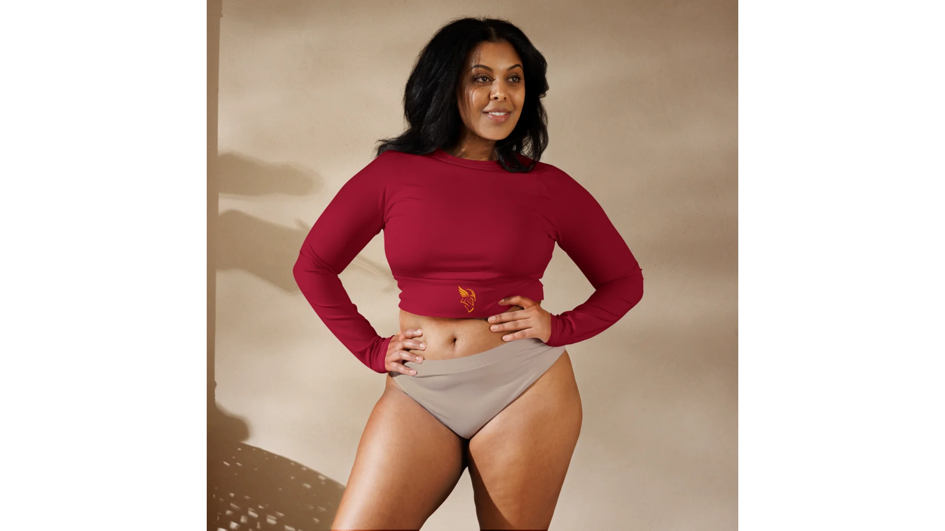 Women's Freya Recycled Crop Top - Deep Red