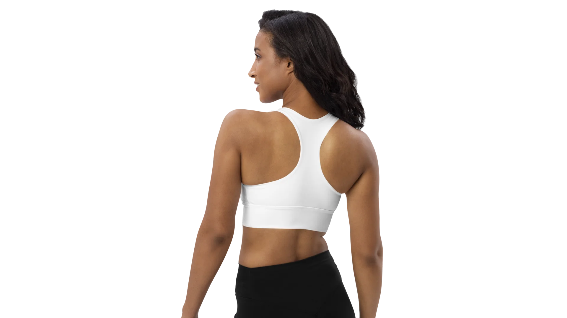 White Longline Sculpt Sports Bra