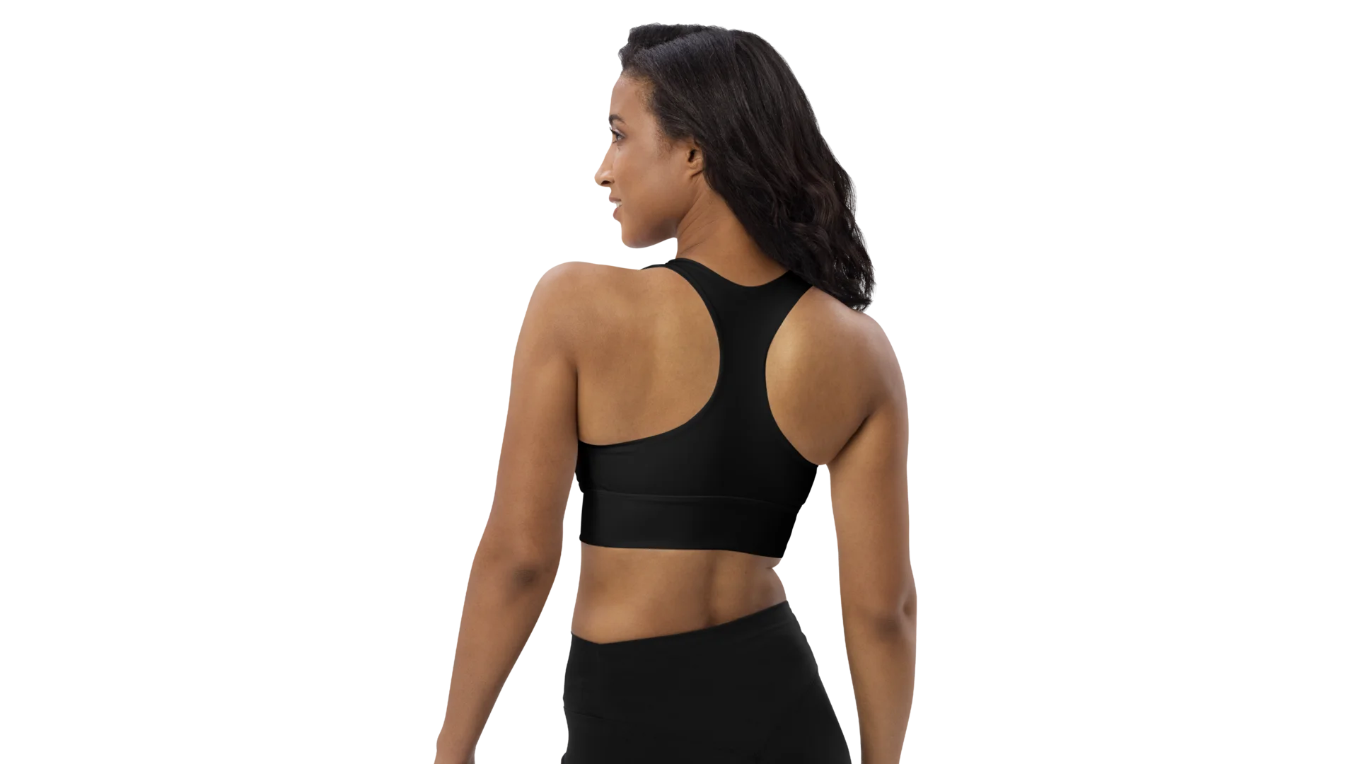 Black Longline Sculpt Sports Bra