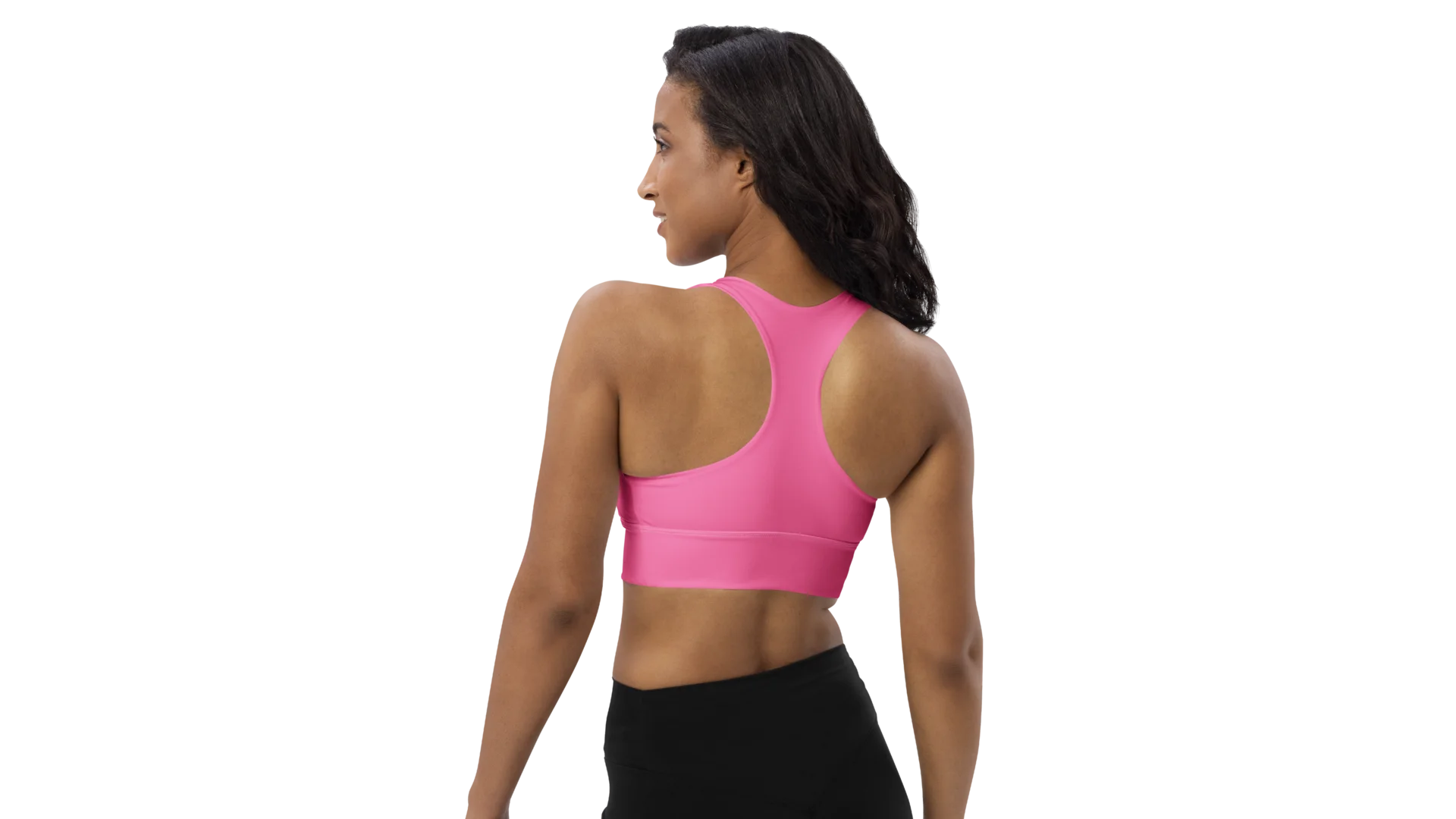 Pink Longline Sculpt Sports Bra