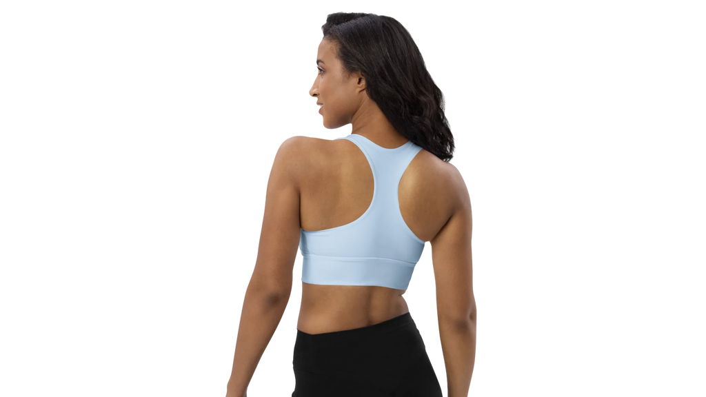 Sky Blue Longline Sculpt Sports Bra