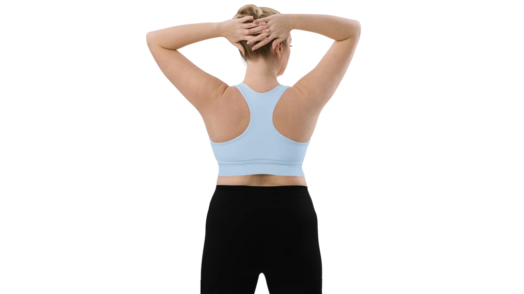 Sky Blue Longline Sculpt Sports Bra