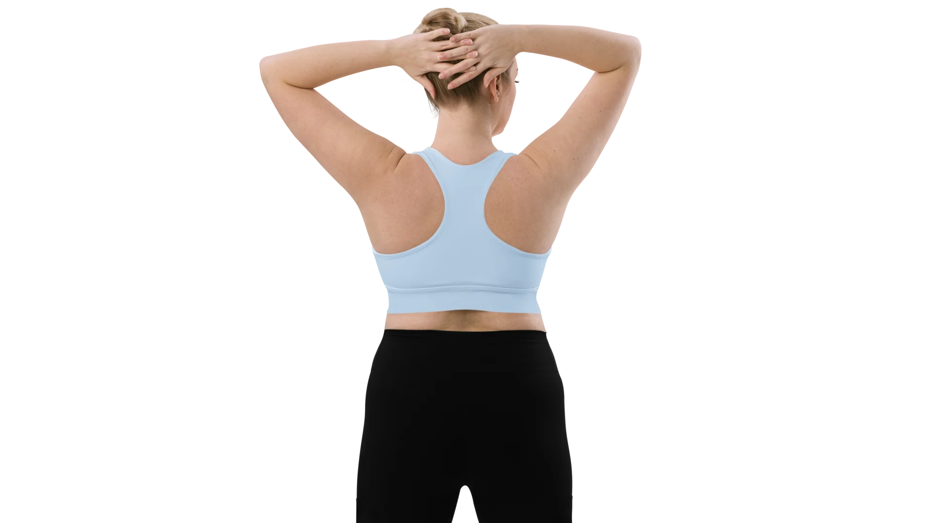 Sky Blue Longline Sculpt Sports Bra