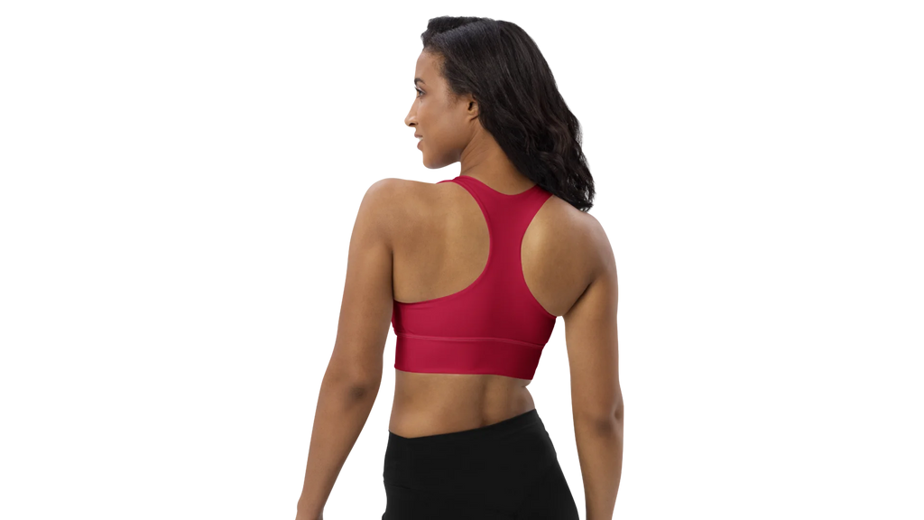 Deep Red Longline Sculpt Sports Bra