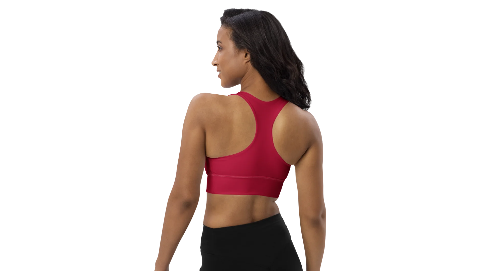 Deep Red Longline Sculpt Sports Bra