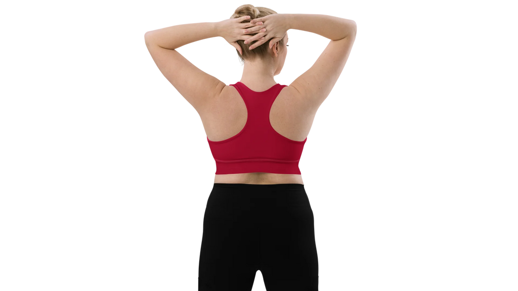 Deep Red Longline Sculpt Sports Bra