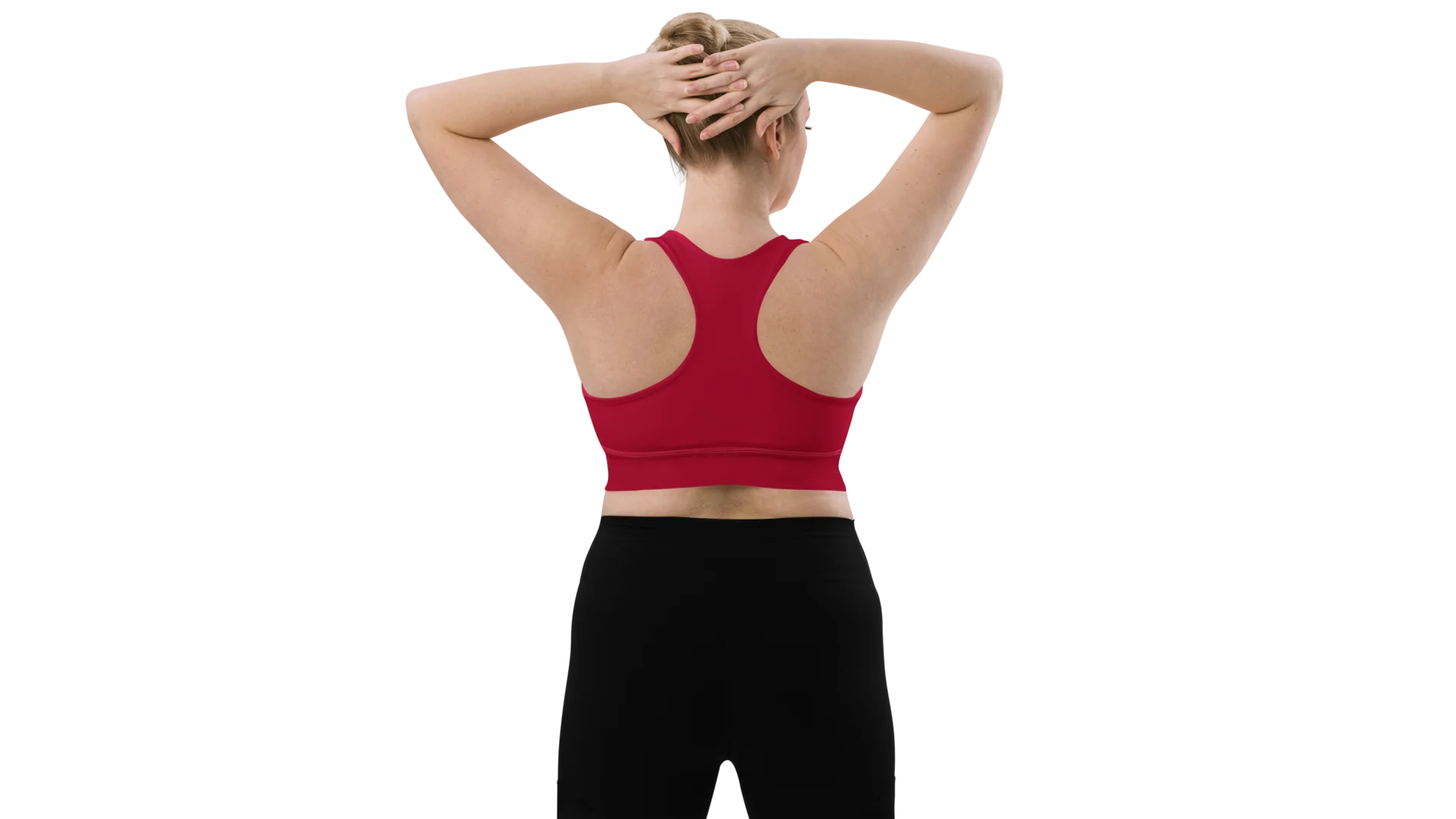 Deep Red Longline Sculpt Sports Bra