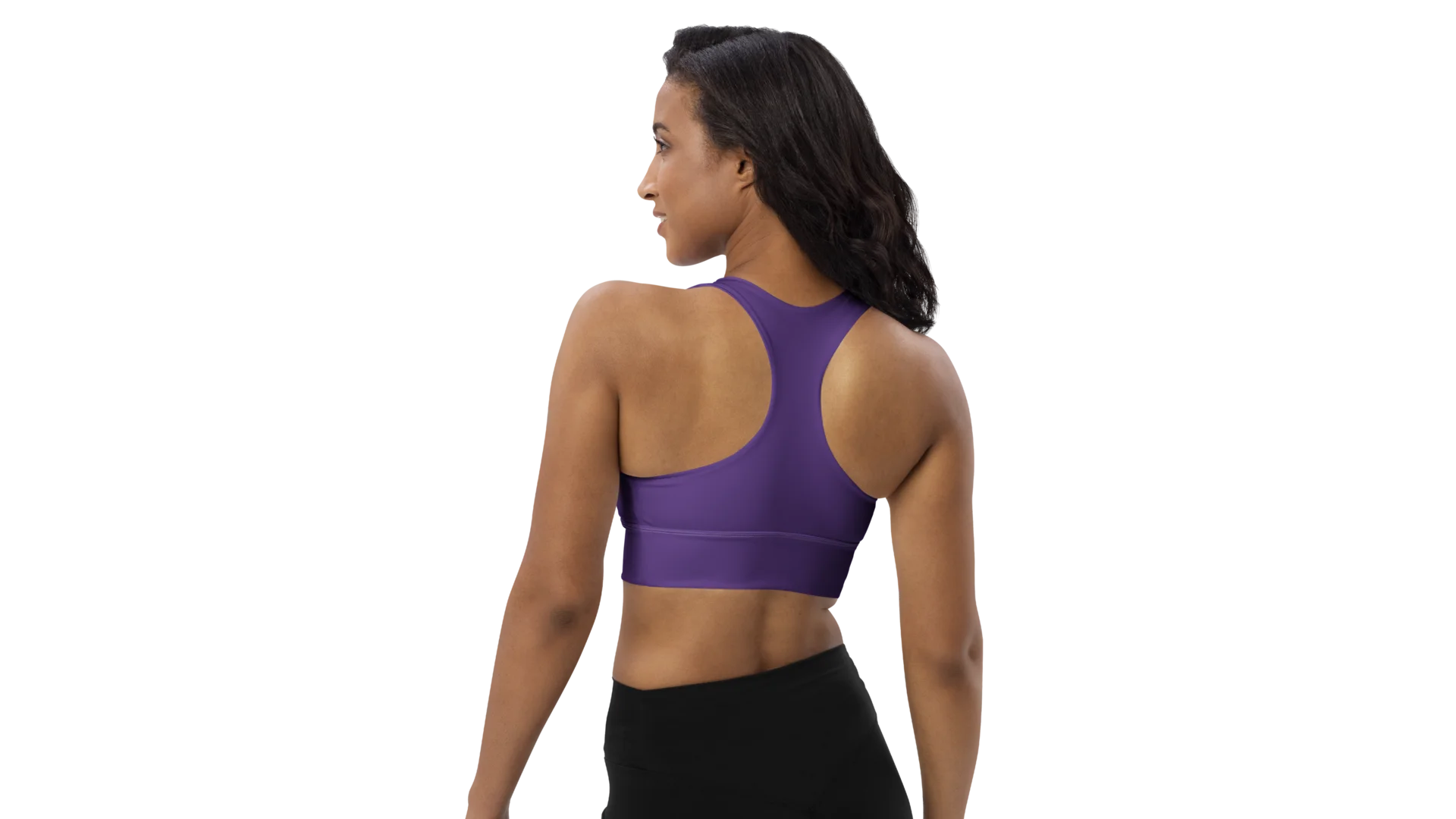 Purple Longline Sculpt Sports Bra