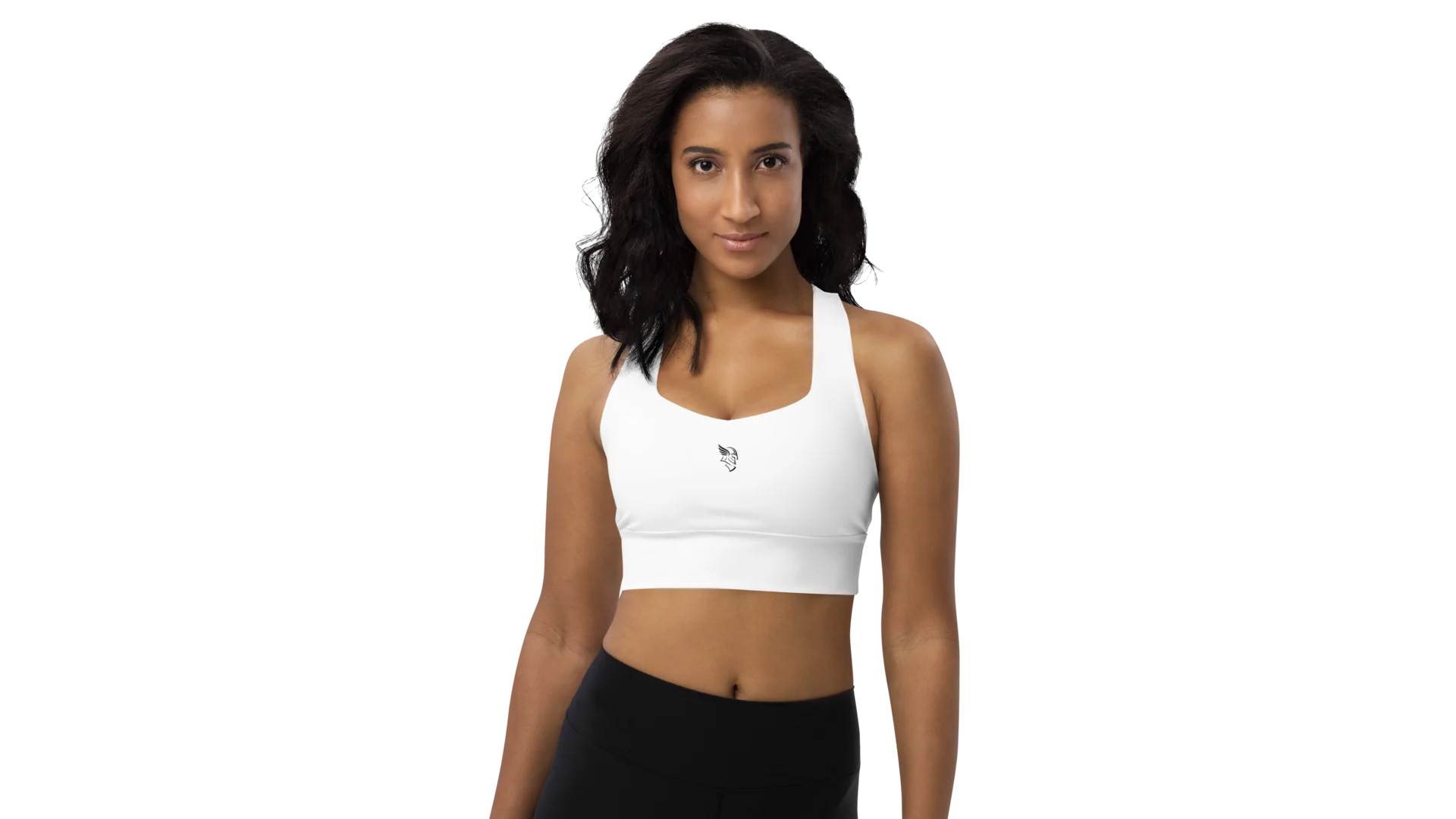 White Longline Sculpt Sports Bra