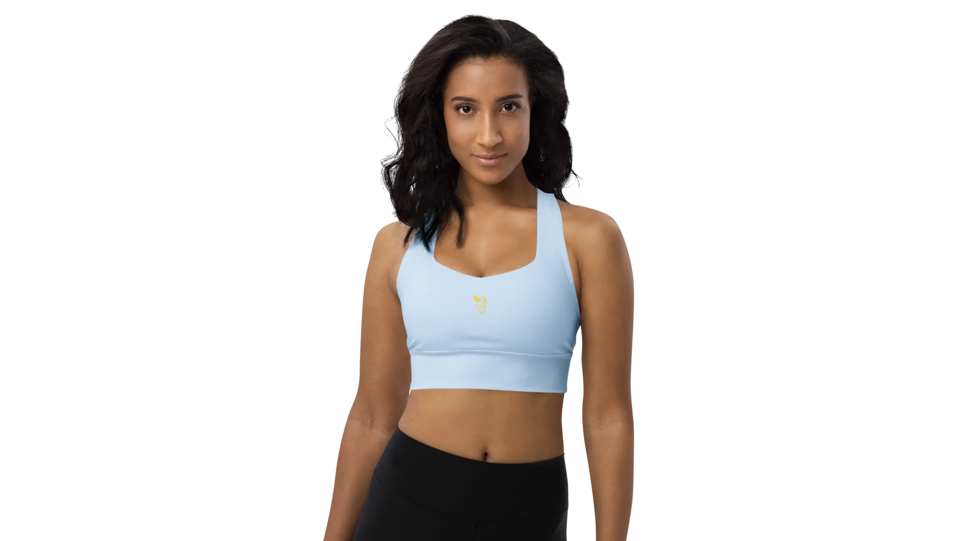 Sky Blue Longline Sculpt Sports Bra