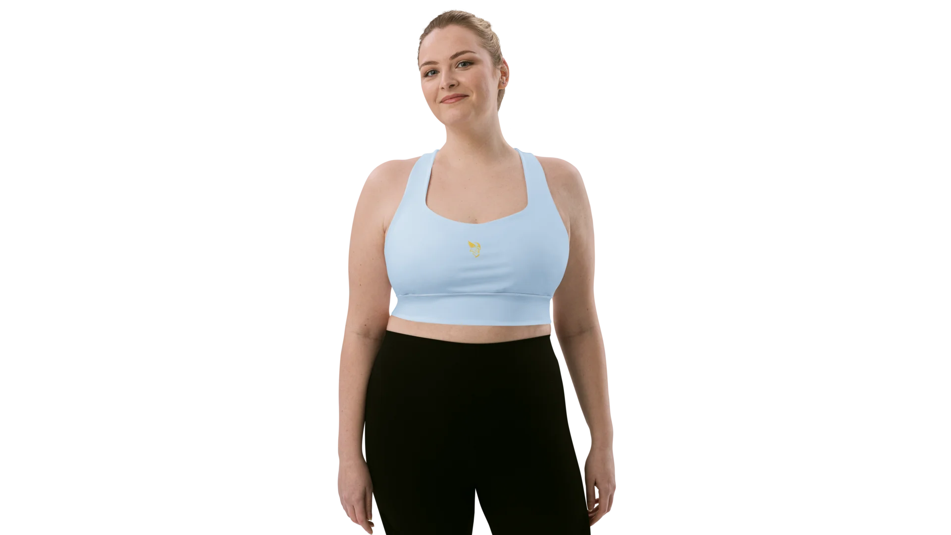 Sky Blue Longline Sculpt Sports Bra