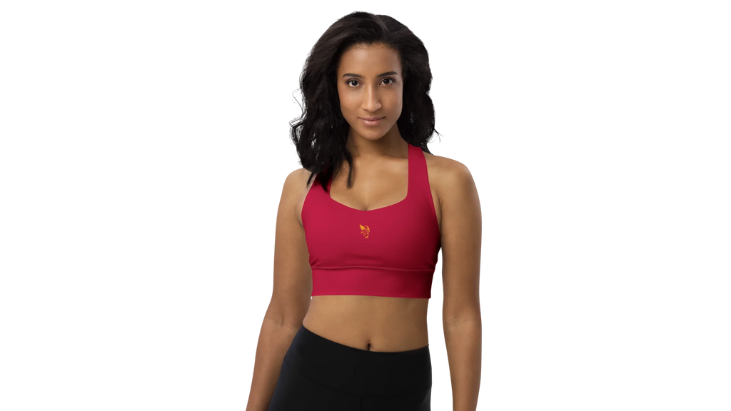 Deep Red Longline Sculpt Sports Bra