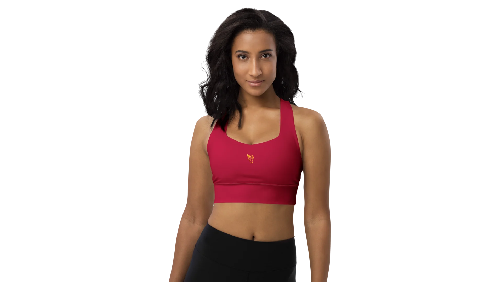 Deep Red Longline Sculpt Sports Bra