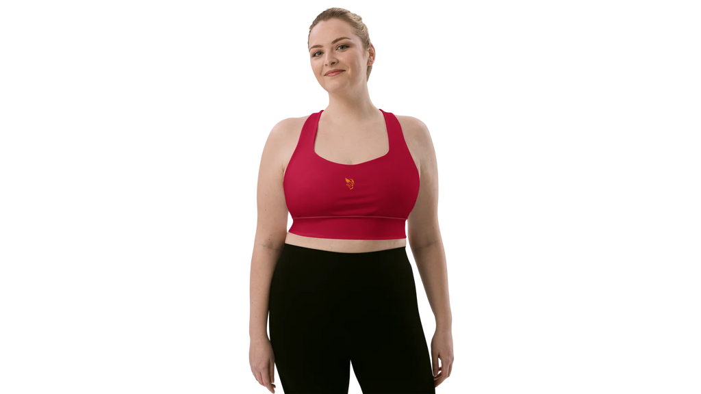 Deep Red Longline Sculpt Sports Bra