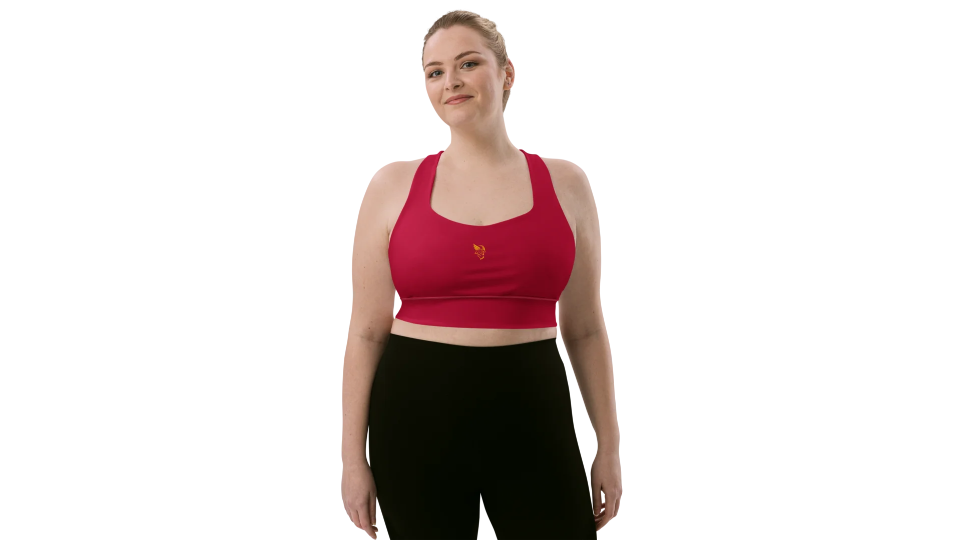 Deep Red Longline Sculpt Sports Bra